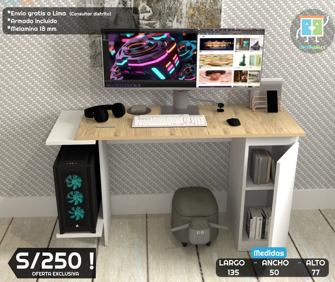 Level Desk gamer moderno y atrevido*