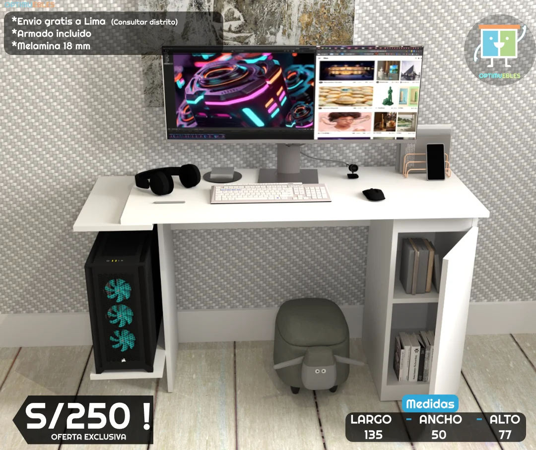 Level Desk gamer moderno y atrevido*